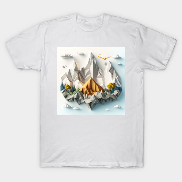 Origami mountains T-Shirt by Imagier